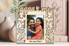Fall Autumn Papa and Me Frame Photo SVG Laser Present Gift Product Image 2