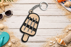 Ice Cream Stick SVG Summer Keychain Gift Laser Accessory Product Image 2