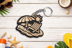 SVG Umbrella Summer Beach Keychain Gift Laser Gift Present Product Image 3