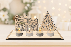 SVG Holiday Christmas Candles Holder Festivities Laser Gift Product Image 2