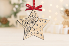 Christmas Star Ornament Laser SVG Home Decor Holiday Present Product Image 2
