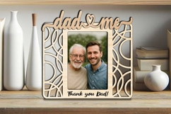 SVG Circle Design Dad and Me Abstract Photo Frame Laser Gift Product Image 2