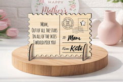 Stamped Post Card Mother's Day SVG Present Laser Happy Gift Product Image 3