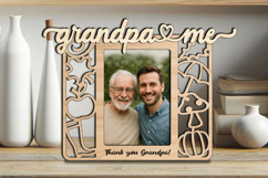 Autumn Fall SVG Grandpa and Me Grandkid Frame Picture Laser Product Image 2