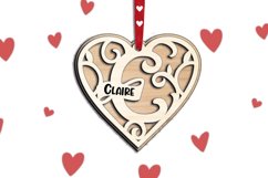 Monogram Letter C Valentine Day Gift Love Romantic SVG Laser Product Image 3