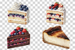 Slice Cake | Watercolor Sweet Bakery Dessert Fruit Chocolate Product Image 2