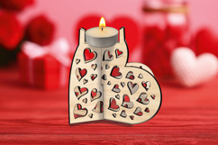 SVG Romantic Candle Holder Valentine's Day Love Gift Laser Product Image 2