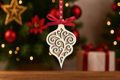 Laser SVG Christmas Toy Ornament Present Holiday Pattern Product Image 2