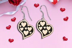 Love Heart SVG Earring Romantic Gift Laser Valentine Present Product Image 3