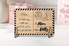 SVG Post Card Message to Mom Happy Mother's Day Gift Laser Product Image 2