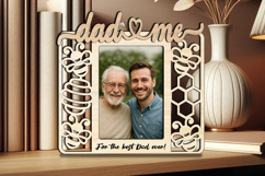 Dad and Me SVG Bee Honeycomb Frame Photo Kids Laser Summer Product Image 3