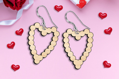 Laser SVG Love Heart Earrings Valentine Gift Romance Present Product Image 2