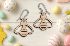 Bee Easter Earring SVG Laser Accessory Gift Wasp Insect Home Product Image 2