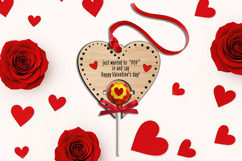 SVG POP Lollipop Valentine's Day Love Gift Laser Romantic Product Image 2