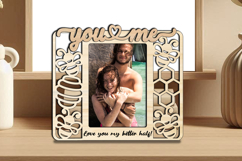 Bee Honey You and Me SVG Photo Frame Picture Love Summer Product Image 2
