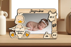SVG Duck Baby Photo Frame Newborn Laser Gift Present Picture Product Image 2