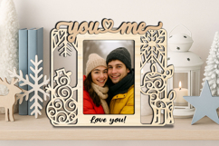 Snowman Deer Christmas Winter You and Me SVG Love Romantic Product Image 2