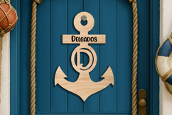 Letter D SVG Alphabet Door Hanger Anchor Nautical Family Sea Product Image 2