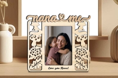 Fall Autumn Nana and Me Photo Frame SVG Laser Digital Gift Product Image 2