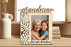 Tropic Grandma SVG Photo Frame Laser Gift Home Present Kids Product Image 2