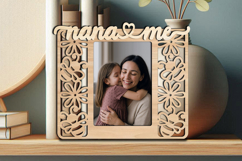 Bee Flower Nana and Me SVG Frame Photo Gift Laser Kids Gift Product Image 2