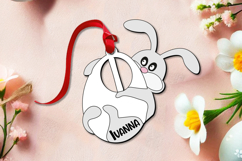 Easter Basket Name Tag Letter I SVG Bunny Laser Present Gift Product Image 2