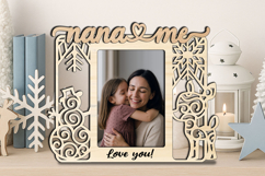 Snowman Deer Christmas Nana &amp; Me SVG Pic Frame Appreciation Product Image 2