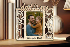 Autumn Dad and Me SVG Photo Frame Laser Season Gift Child Product Image 2