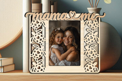 Mama and Me SVG Frame Photo Picture Love Daughter Son Kid Product Image 3
