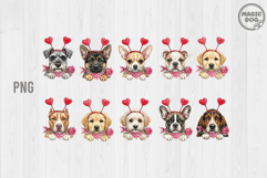 Valentine Dog Breeds| Valentine Dogs Peaking|Puppy Love PNG Product Image 2