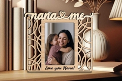 SVG Nana and Me Abstract Design Photo Frame Laser Present Product Image 2