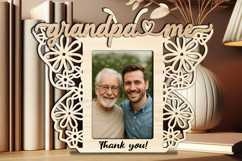 Butterfly Grandpa and Me SVG Photo Frame Home Laser Present Product Image 2