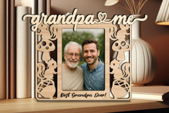 SVG Grandpa and Me Grandkid Frame Picture Autumn Fall Acorn Product Image 2