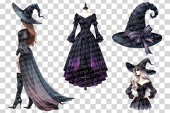 Halloween Witch Gothic Beauty | Watercolor Cosmetics PNG Product Image 2