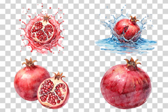 Pomegranate PNG | Watercolor Fruit Clipart Baskets Plastic Product Image 2