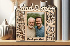 Giraffe Animals SVG Dad and Me Photo Frame Laser Gift Kids Product Image 2