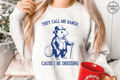 They Call Me Ranch Cause I Be Dressing|Vintage Opossum SVG Product Image 2