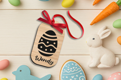 Easter Egg Tag Basket Labels SVG Laser Ribbon Holiday Gift Product Image 3