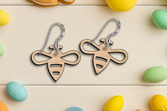 SVG Laser Bee Easter Earring Accessory Gift Wasp Home Insect Product Image 2