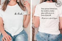Be Kind|Dear Person Behind Me Quote|Inspirational Positive Product Image 2