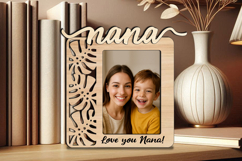 Tropical Nana Photo Frame SVG Home Decor Laser Gift Present Product Image 2