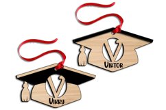 Graduation Laser Cut Letter V Ornament SVG School Academy Product Image 2