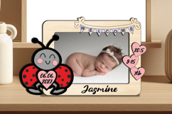 Ladybug Baby Photo SVG Frame Newborn Board Picture Present Product Image 2