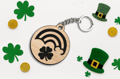 Lucky Rainbow Charm Keychain SVG Patrick Day Laser Present Product Image 2