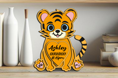 Tiger Baby Birth Announcement Sign Newborn Laser Gift Board Product Image 2