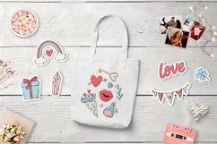 Valentine's day stickers EPS | PNG | JPG Product Image 3