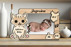 SVG Cat Kitty Baby Photo Present Frame Newborn Board Picture Product Image 2