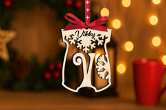 Bodysuit Letter V SVG Laser Baby Christmas Ornament Newborn Product Image 1