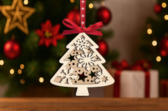 SVG Holiday Christmas Ornament Laser Gift Winter Pattern Product Image 2