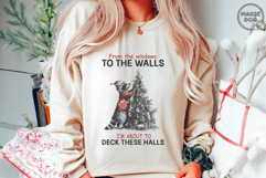 Funny Raccoon Christmas|Vintage Christmas Humor Animal Product Image 2